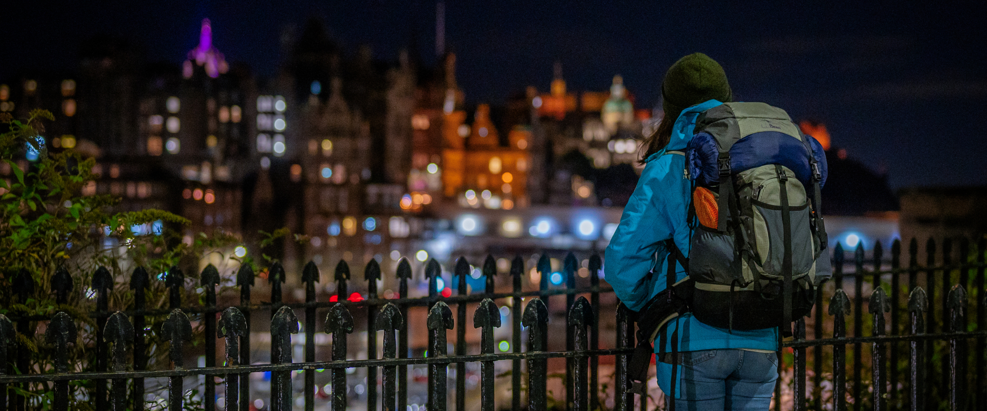 Edinburgh Claire outside looking in